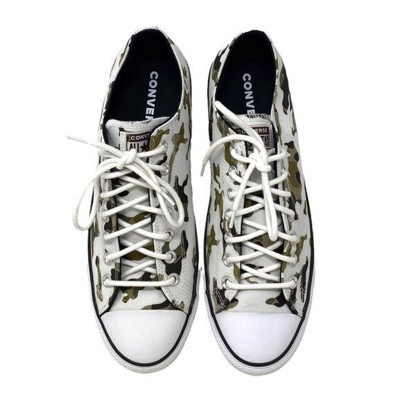 Converse Ctas OX Low Top Khaki White Canvas Men’s Size Sneakers Custom 166177F - Picture 3 of 10